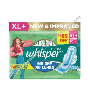 WHISPER ULTRA XL+ SANITARY PADS 30 Pieces