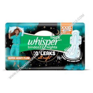 WHISPER BINDAZZZ NIGHTS XXXL SANITARY PADS 10 Pieces