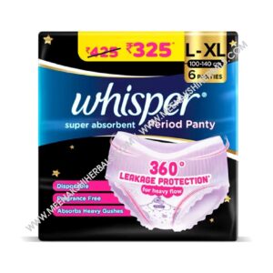 WHISPER PERIOD PANTY L-XL 6 PANTIES